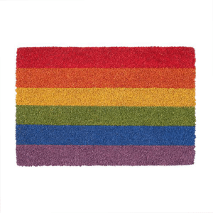 plain-gay rainbow doormat