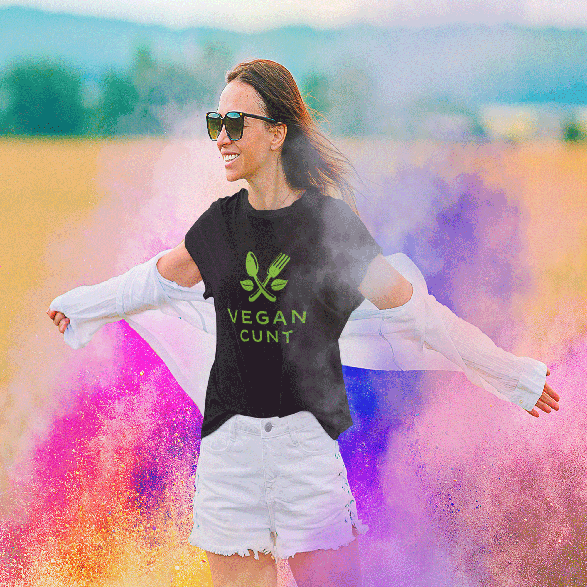 vegan cunt black tshirt