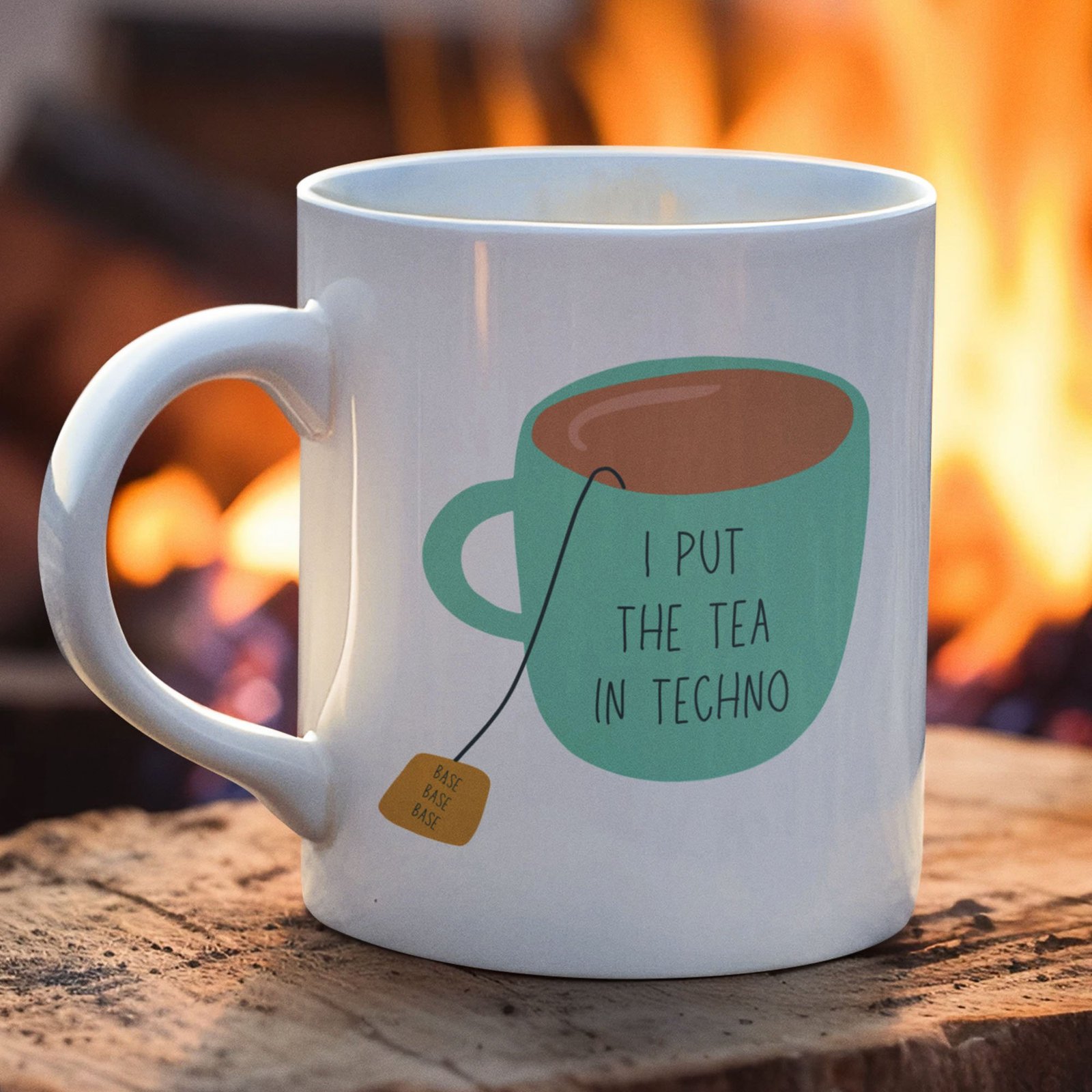 tea in techno cofee mug for edm lovers
