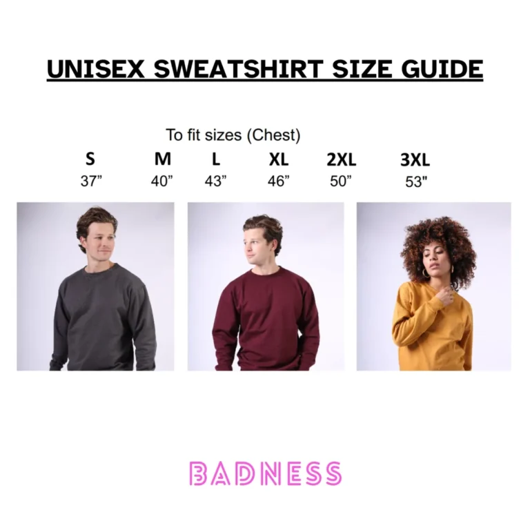 sweatshirt size guide