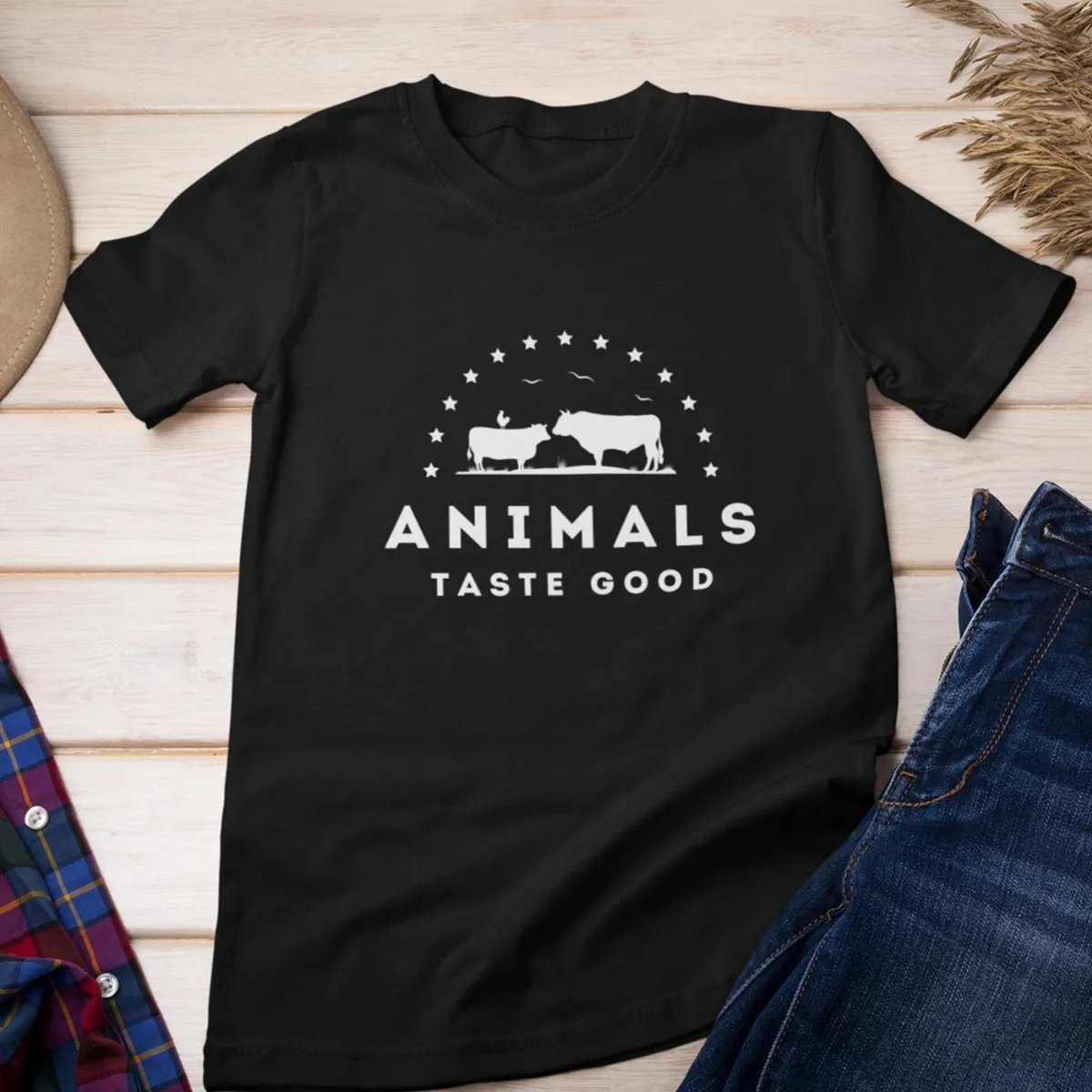 animals taste black 2 animals taste good tshirt