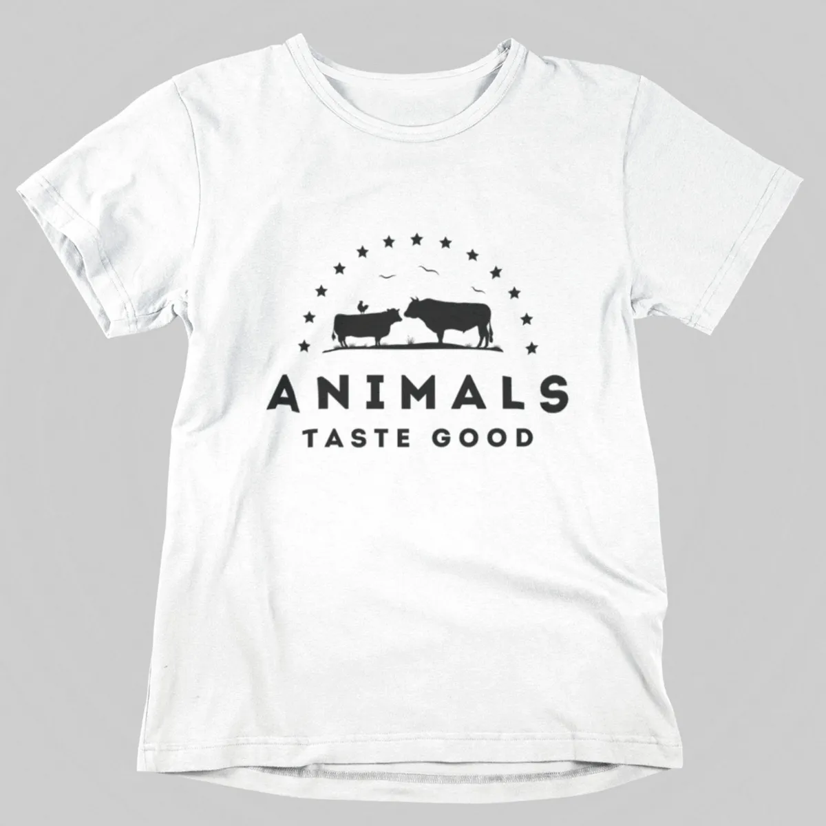 animals taste white 2 animals taste good tshirt