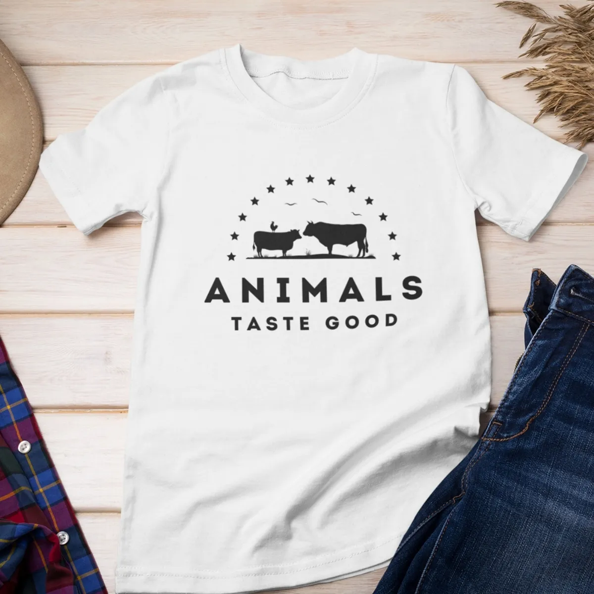 animals taste white animals taste good tshirt