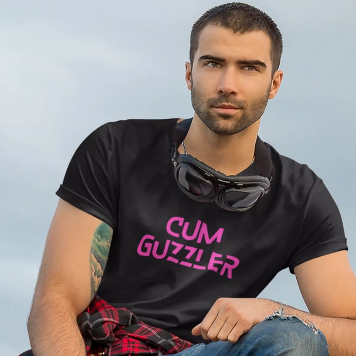 cum guzzler black 1 cum guzzler tshirt