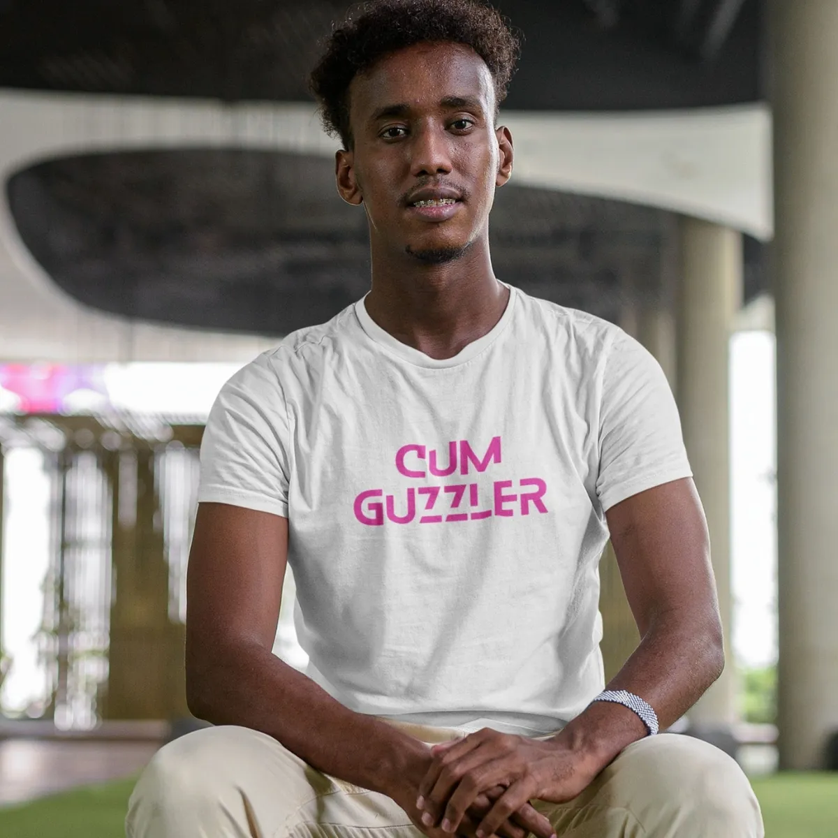 cum guzzler white 1 cum guzzler tshirt