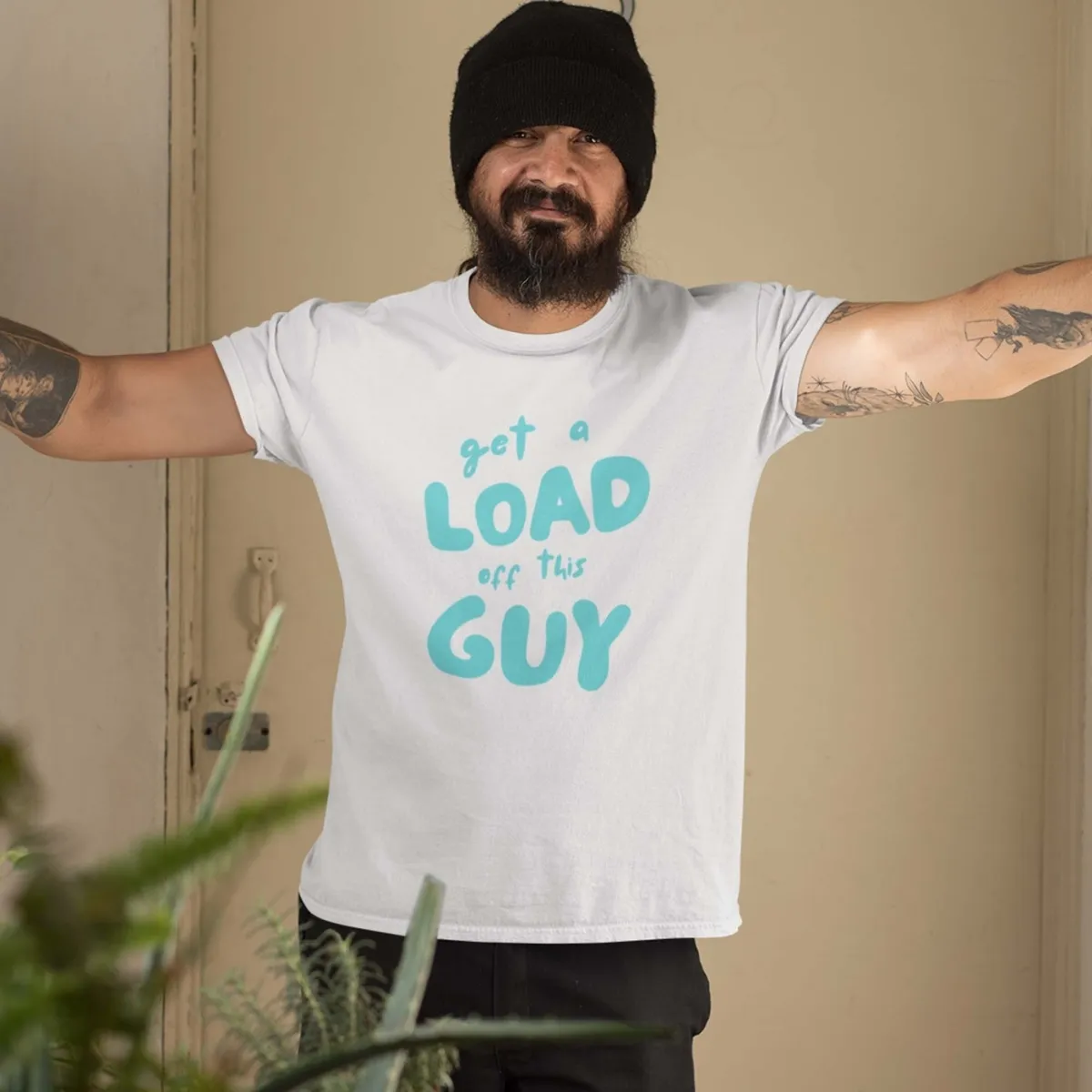 get a load white 2 Get A Load Off This Guy