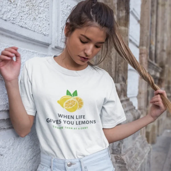 lemons white 2 lemons cunt tshirt