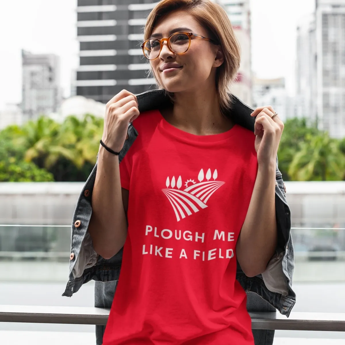 plough red plough me like a field tshirt