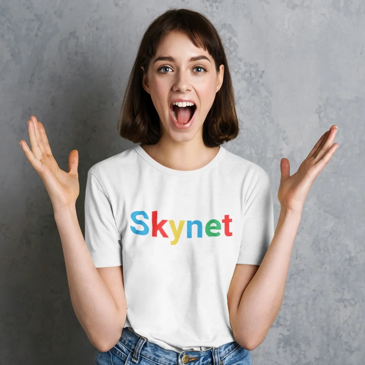 skynet white 2 skynet tshirt