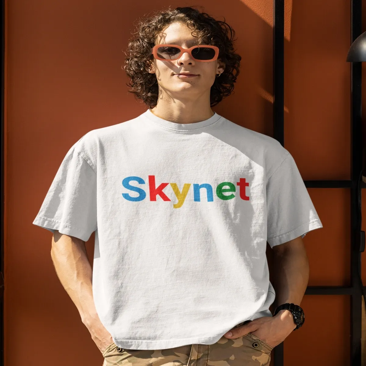 skynet white skynet tshirt